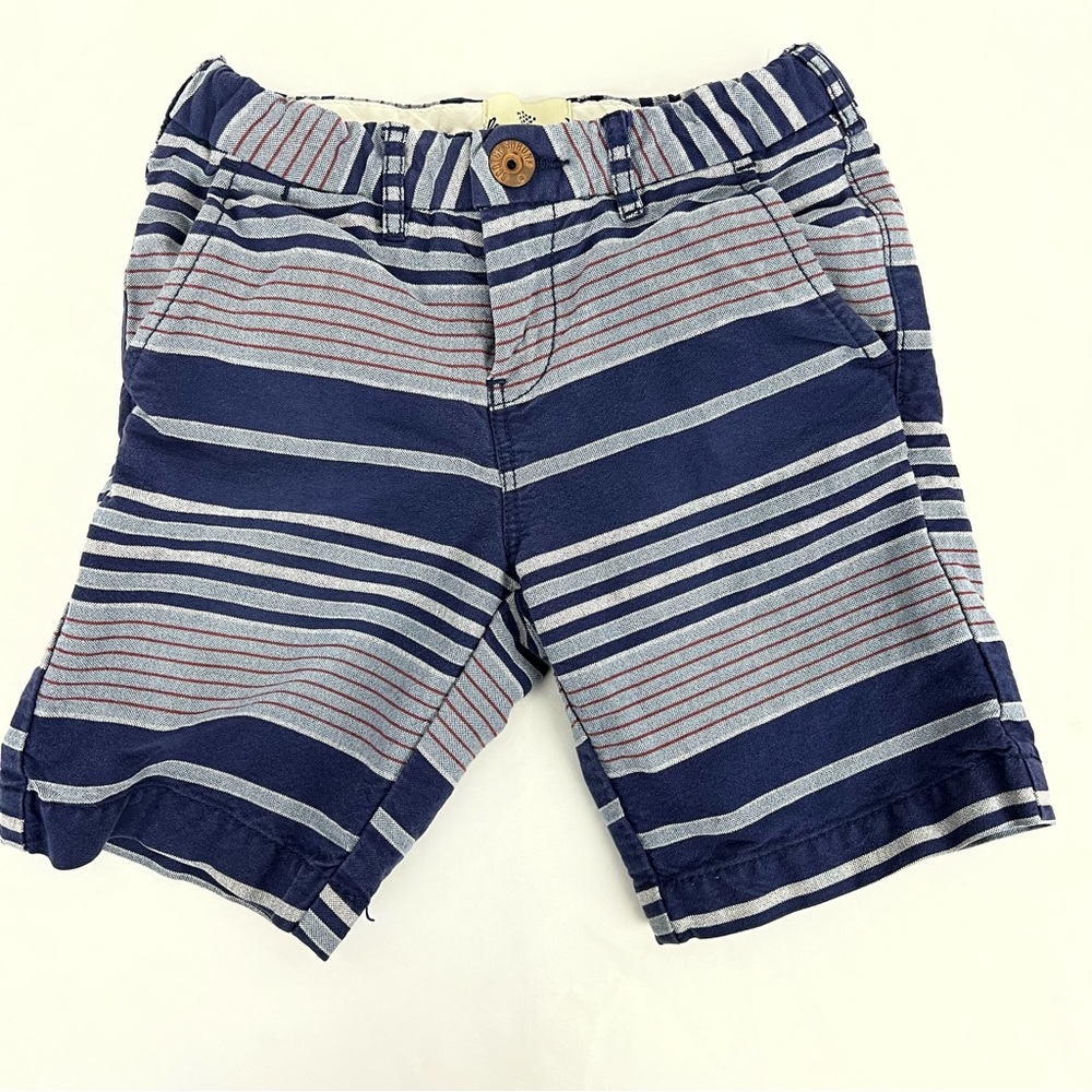 SCOTCH SHRUNK • Boys Beach Warrior Blue Stripes Shorts Size 4